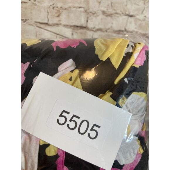 Old Navy Maxi Dress Womens 12 Black Pink Watercolor Floral Full Length Flowy Zip - Picture 13 of 16